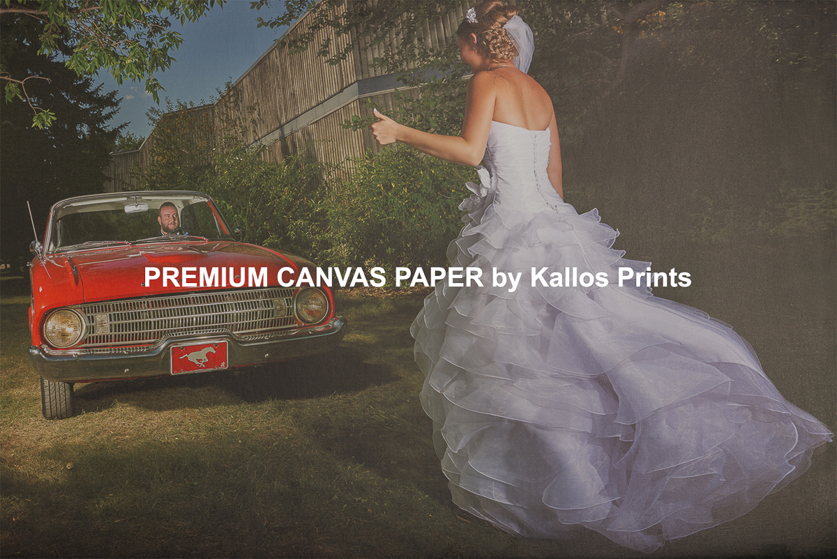 Premium Canvas Paper Photo Printing Paper on Black by Kallos Studio, 100 % cotton base canvas, best printing option, calgary wedding photo