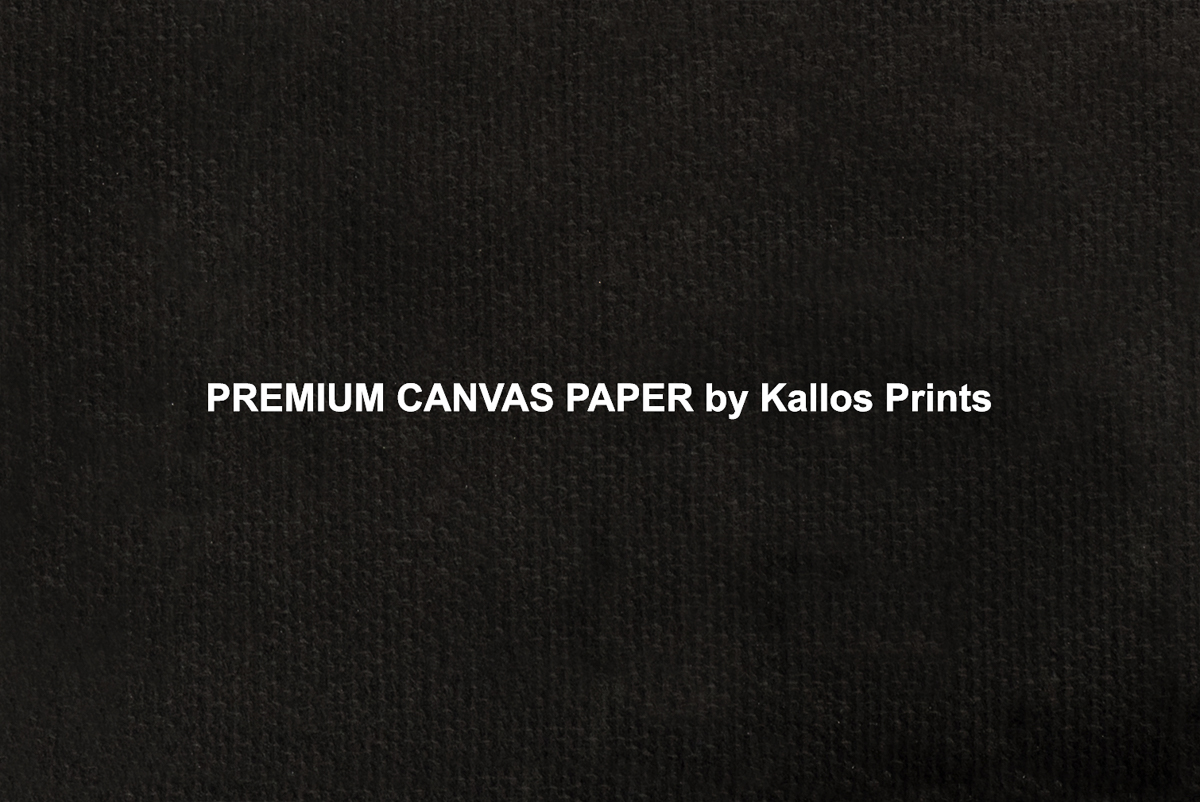 Premium Canvas Paper Photo Printing Paper on Black by Kallos Studio, 100 % cotton base canvas, best printing option, printed black to show texture